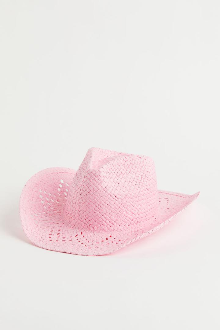 H & M - Straw Hat - Pink