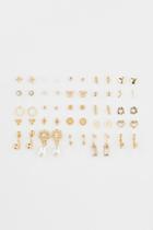 H & M - 25 Pairs Earrings And Studs - Gold