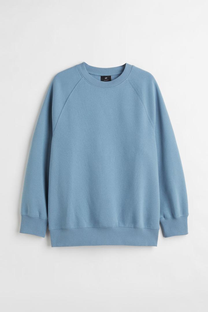 H & M - Oversized Fit Sweatshirt - Blue