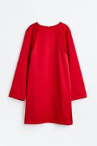 H & M - Long-sleeved Dress - Red