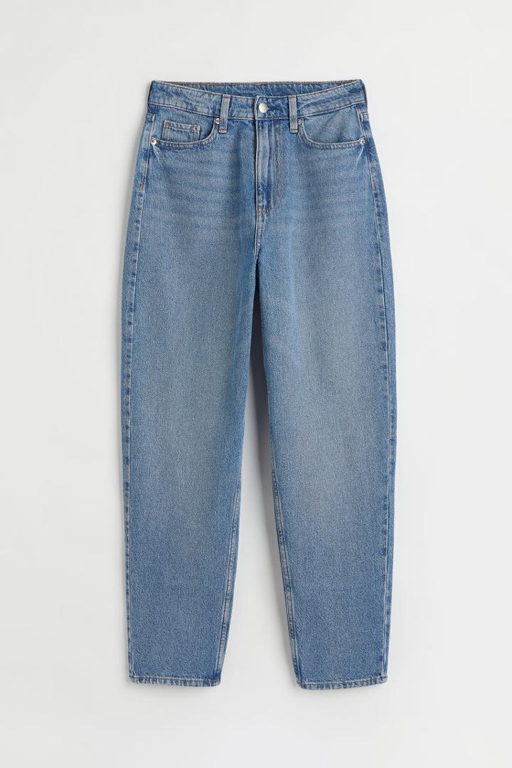H & M - Mom Loose Fit Ultra High Jeans - Blue
