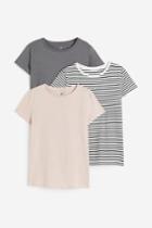 H & M - 3-pack Cotton T-shirts - Gray