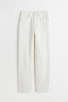 H & M - 90s Straight High Jeans - White