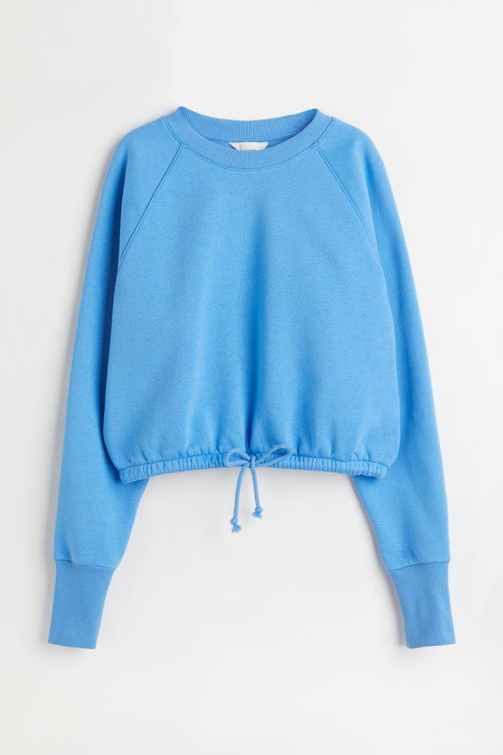 H & M - Drawstring Sweatshirt - Blue