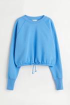 H & M - Drawstring Sweatshirt - Blue