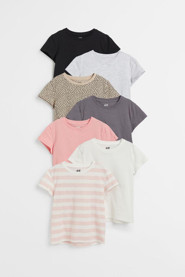 H & M - 7-pack T-shirts - Pink