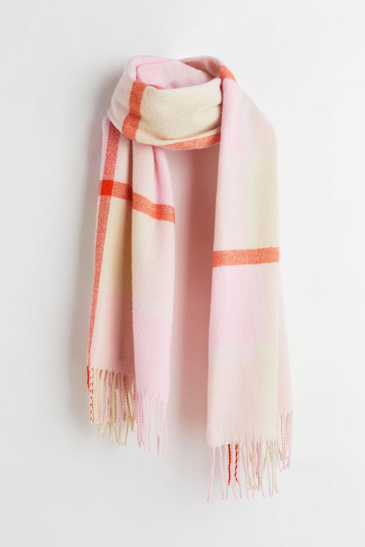 H & M - Jacquard-weave Scarf - Orange