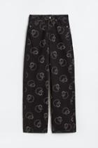H & M - Wide Regular Jeans - Black