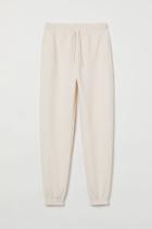 H & M - High Waist Joggers - White