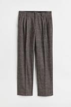 H & M - Relaxed Fit Wool-blend Trousers - Beige
