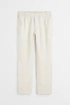 H & M - Regular Fit Linen Pants - White