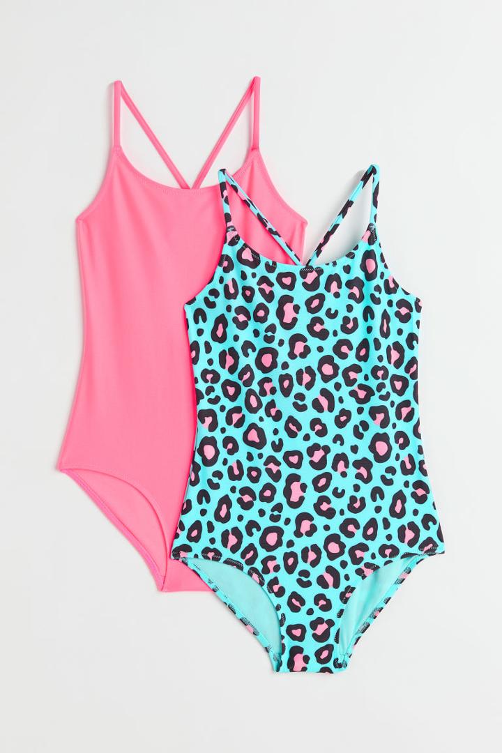 H & M - 2-pack Swimsuits - Turquoise
