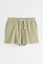 H & M - Embroidery-detail Jersey Shorts - Green