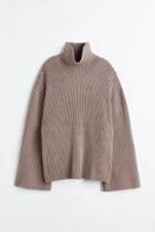 H & M - Oversized Mock-turtleneck Sweater - Gray