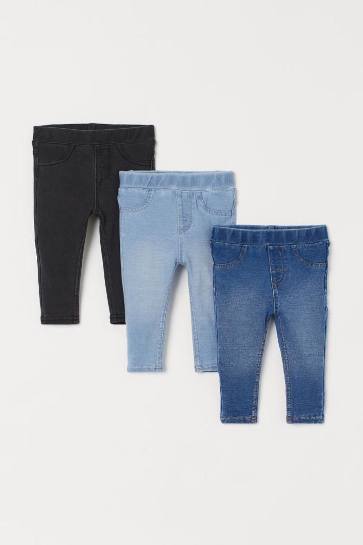 H & M - 3-pack Jeggings - Blue