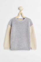H & M - Merino Wool Rib-knit Sweater - Gray