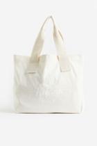 H & M - Canvas Shopper - White