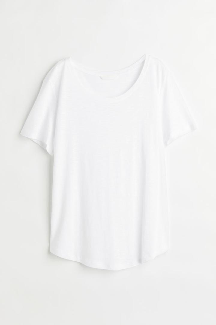 H & M - Modal-blend T-shirt - White