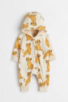 H & M - Adjustable-size Patterned Jumpsuit - Beige