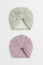 H & M - 2-pack Cotton Turbans - Purple