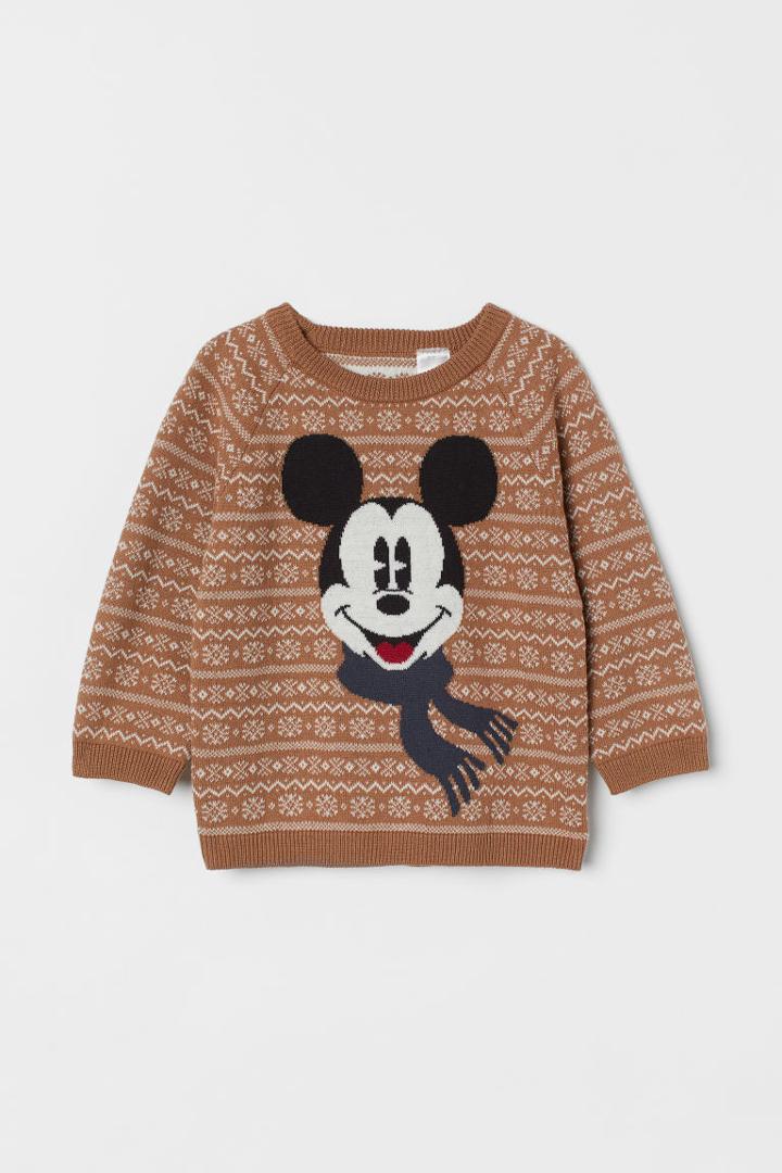 H & M - Jacquard-knit Sweater - Beige