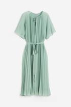 H & M - Pleated Dress - Green