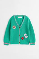 H & M - Patterned Cardigan - Green