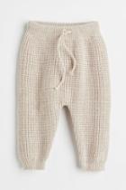 H & M - Textured-knit Pants - Beige