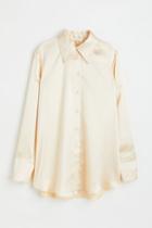 H & M - Satin Blouse - Beige