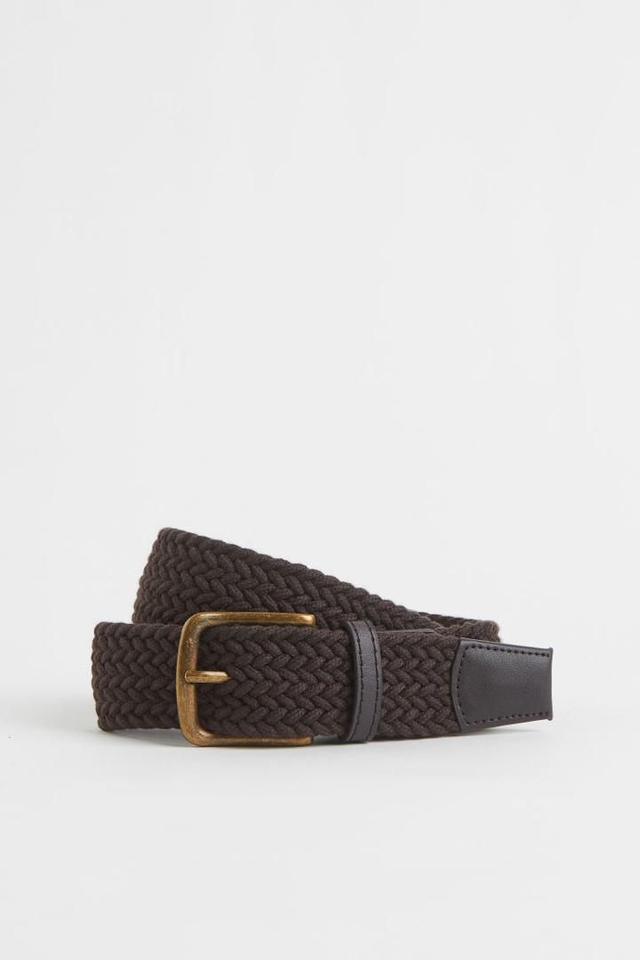 H & M - Braided Belt - Brown