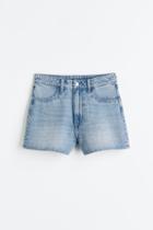 H & M - Curvy Fit Denim Shorts - Blue