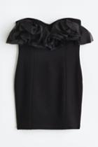 H & M - Flounced Dress - Black