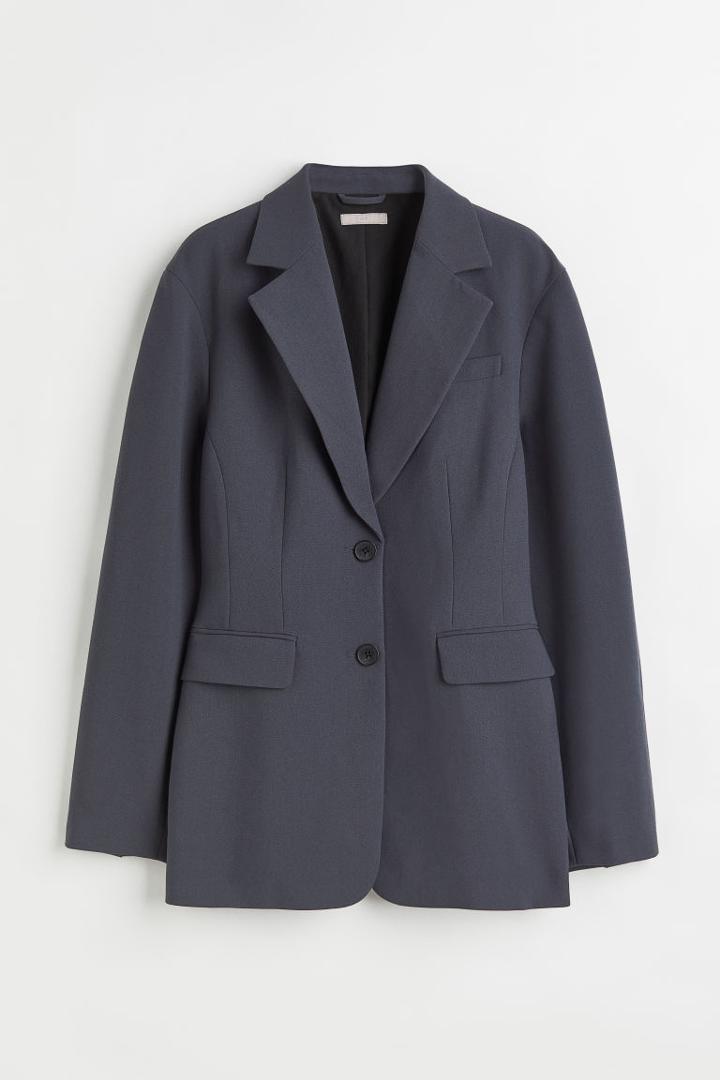 H & M - Tailored Twill Blazer - Gray