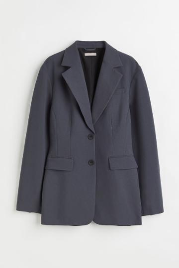 H & M - Tailored Twill Blazer - Gray