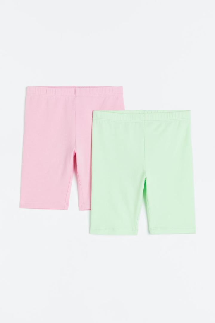 H & M - 2-pack Cycling Shorts - Green
