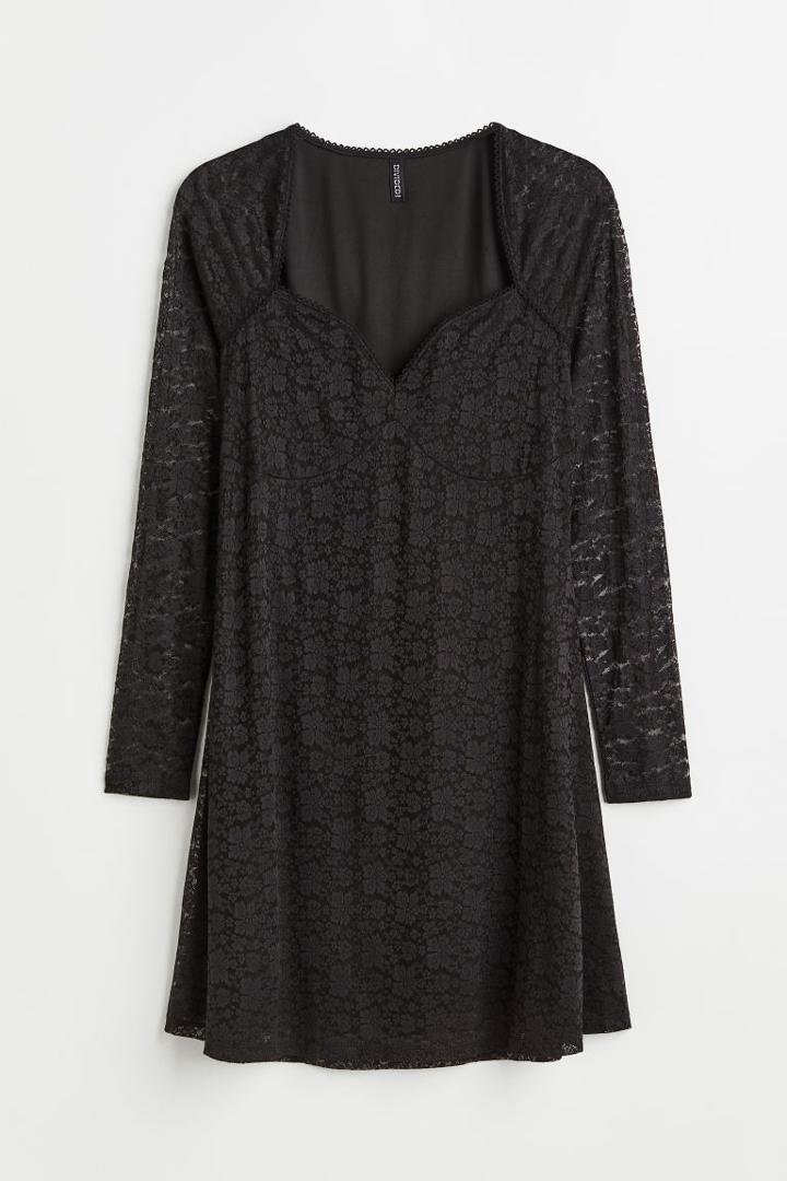 H & M - H & M+ Lace Dress - Black