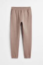 H & M - Relaxed Fit Cotton Joggers - Brown