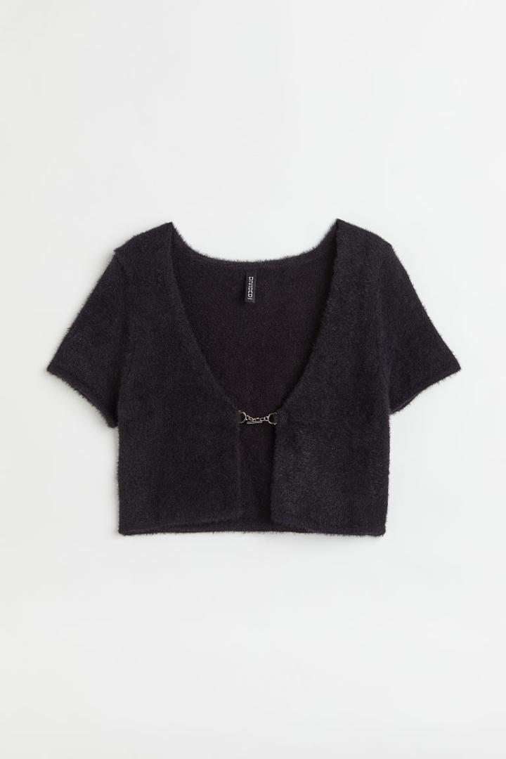 H & M - Fluffy Cardigan - Black