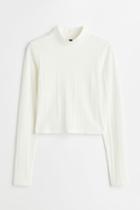 H & M - Long-sleeved Top - White