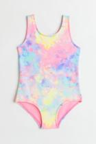 H & M - Patterned Swimsuit - Pink
