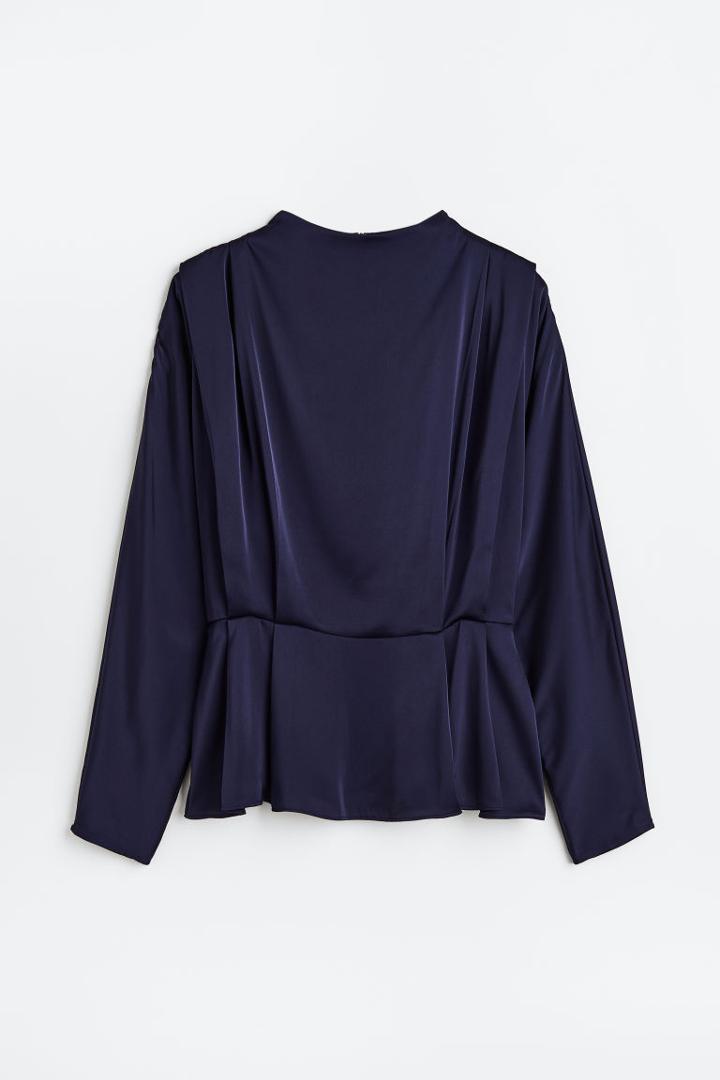 H & M - H & M+ Satin Blouse - Blue