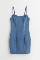 H & M - Denim Bodycon Dress - Blue