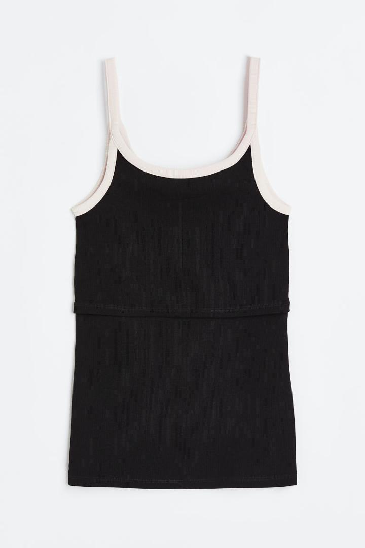 H & M - Mama Nursing Tank Top - Black