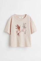 H & M - T-shirt With Motif - Beige