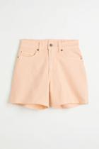 H & M - Denim Shorts High Waist - Orange