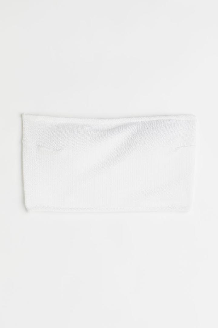 H & M - Bandeau Bikini Top - White