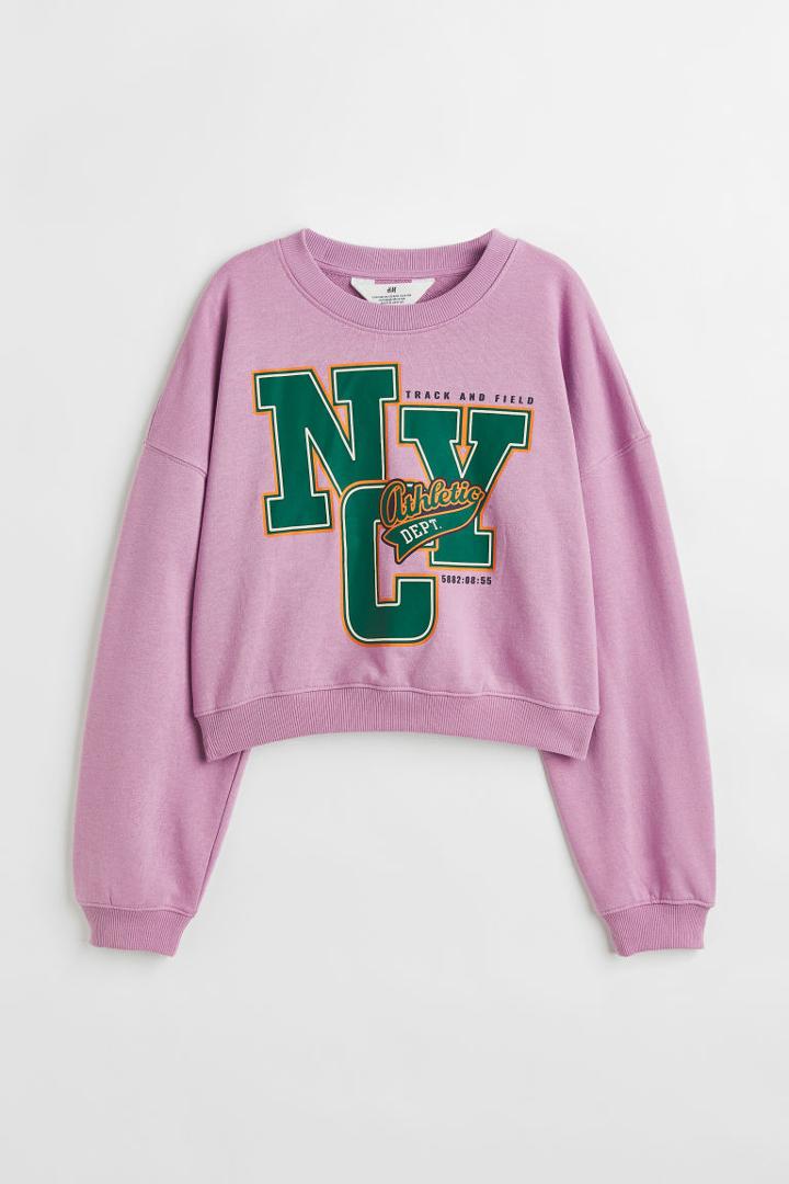H & M - Oversized Sweatshirt - Purple
