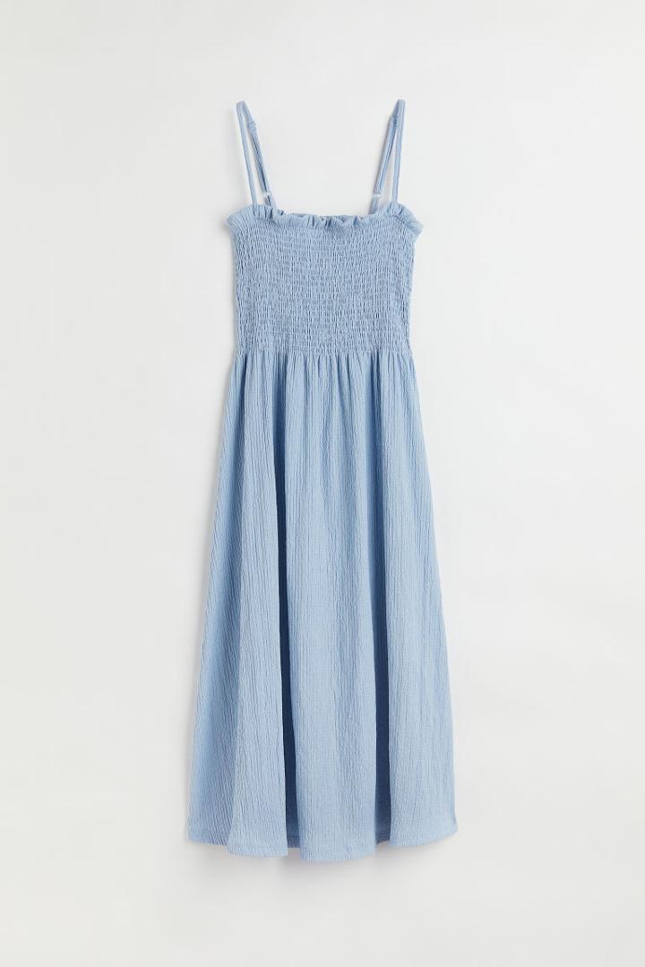 H & M - Smocked Dress - Blue