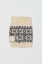 H & M - Jacquard-knit Wrist Warmers - Beige