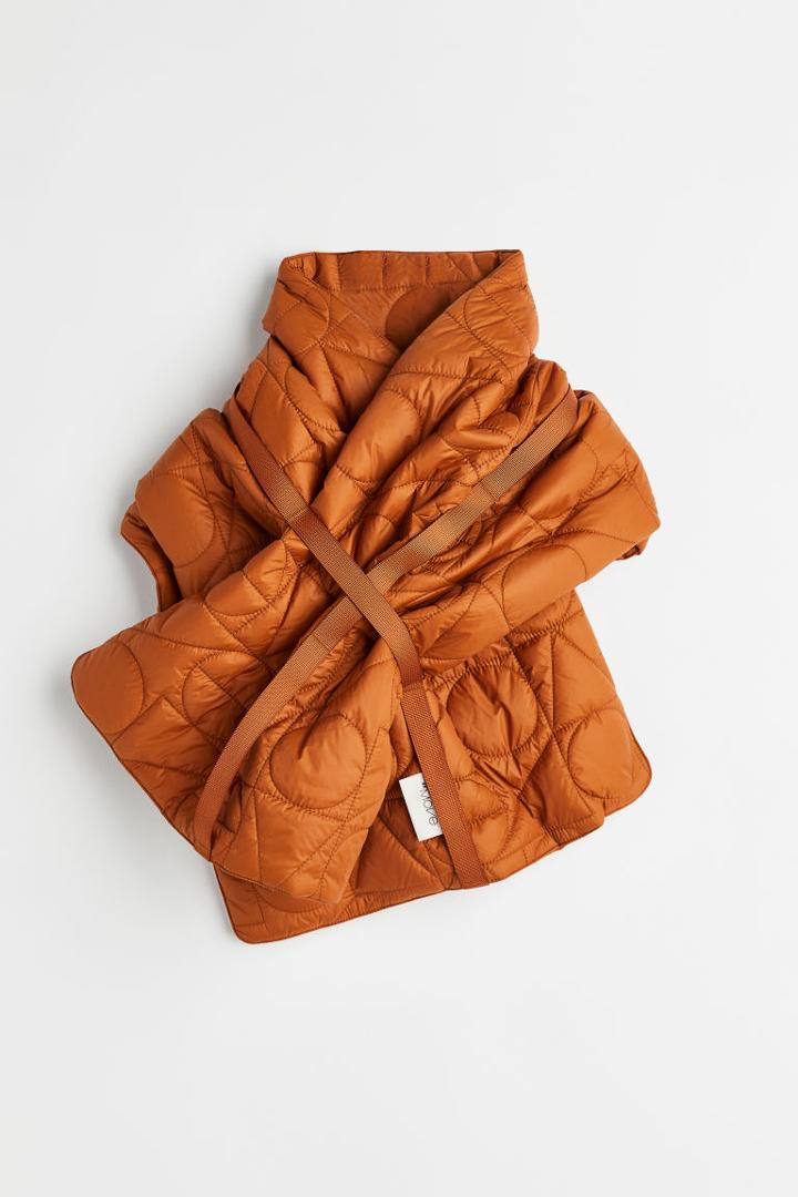 H & M - Water-repellent Padded Scarf - Orange